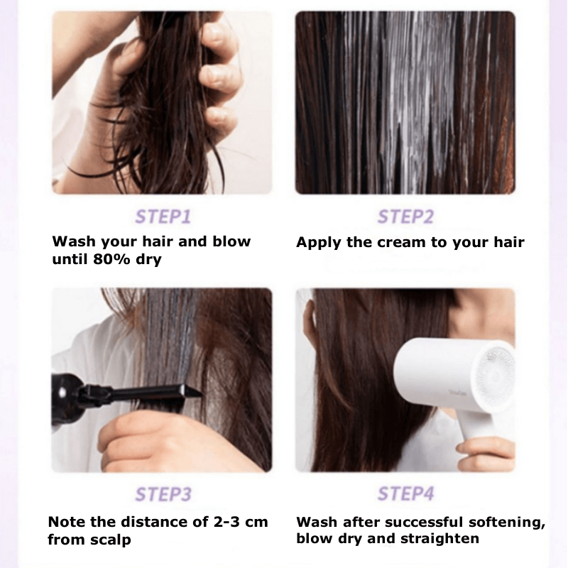 Protein Correcting Hair Straightening Softening Comb Cream