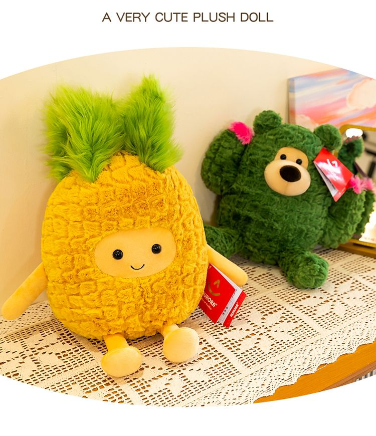 Ultra-Soft Cute Cactus Pineapple Plush Dolls - Healing Companion Toys & Lovely Gift