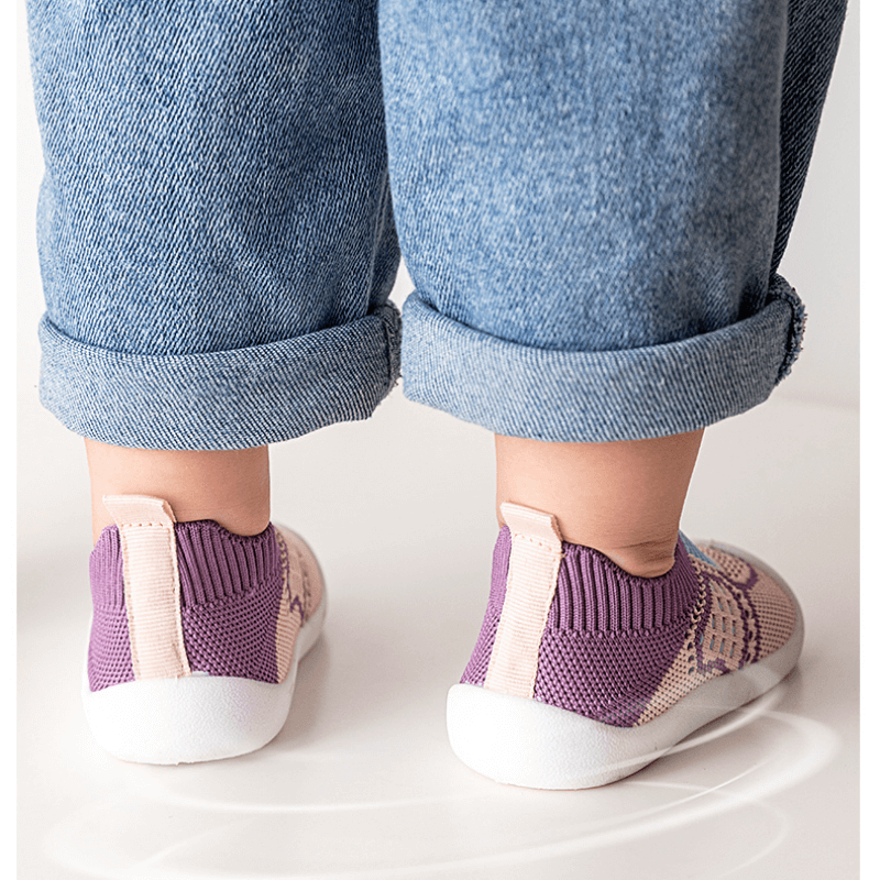 Toddler Shoes First-Walking TPR Soft Sole Mesh Breathable Lightweight Kid Trainers