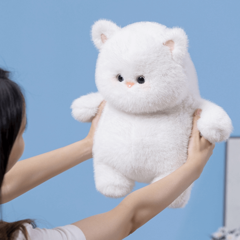 Fluffy Baby White Cat Doll Plush Toy