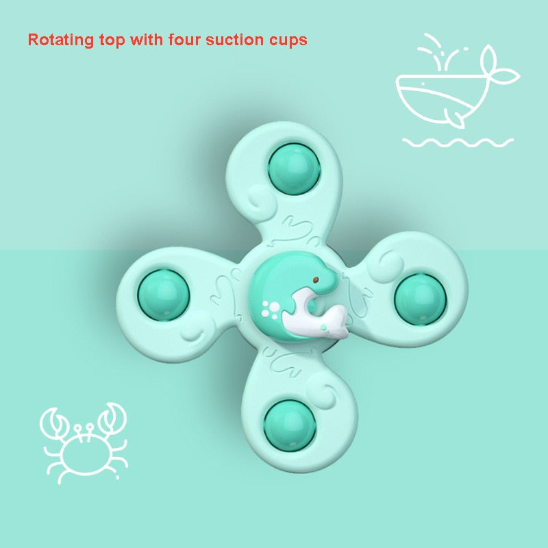 Cartoon Car Windows Sucker Spinning Spinner Toy