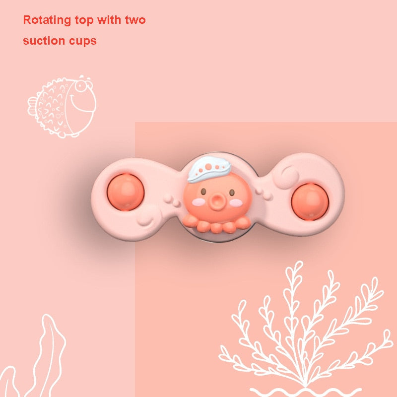 Cartoon Car Windows Sucker Spinning Spinner Toy