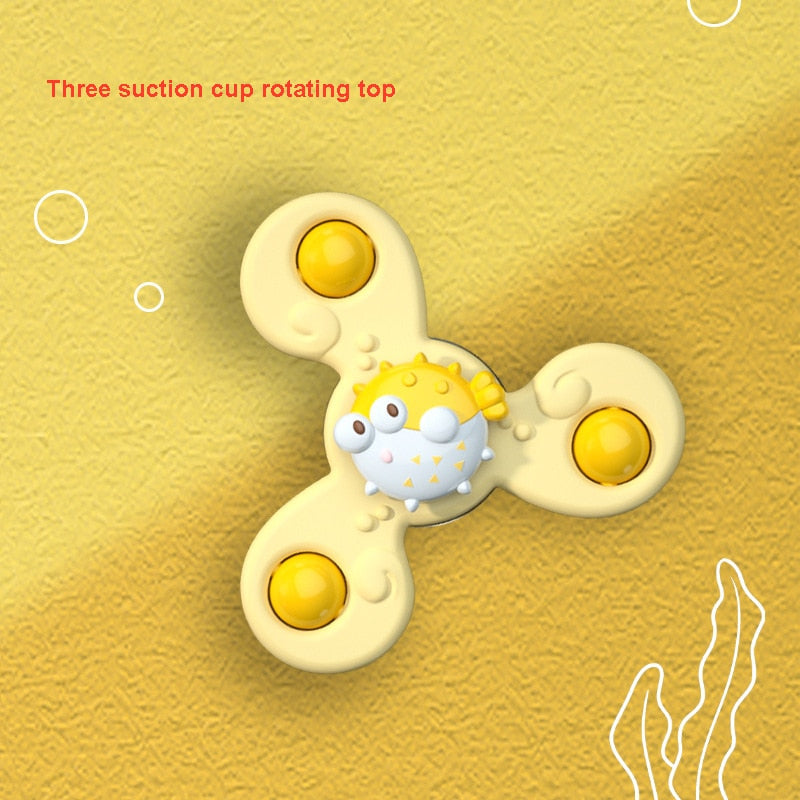Cartoon Car Windows Sucker Spinning Spinner Toy