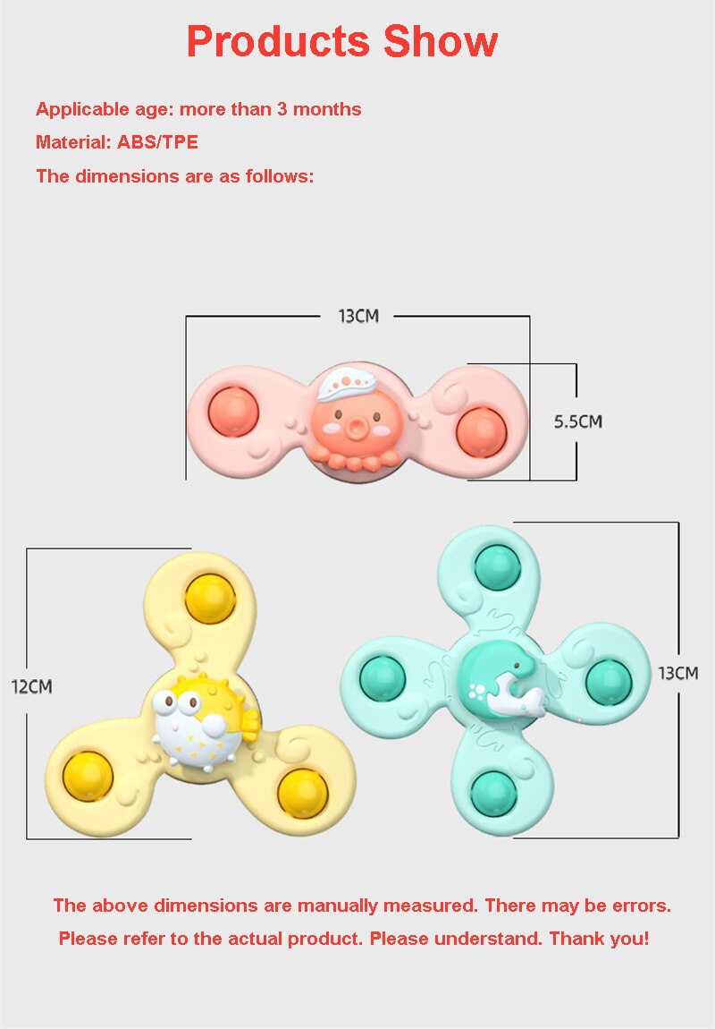 Cartoon Car Windows Sucker Spinning Spinner Toy