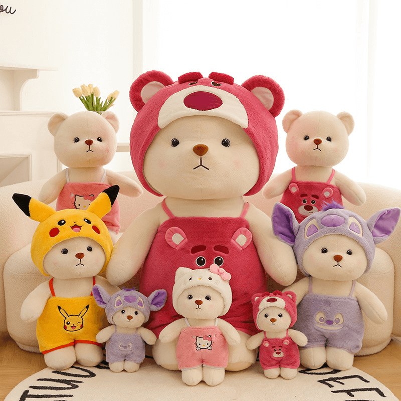 Transformed Bear Plush Toy Stuffed Animals Soft Kids Babys Toys