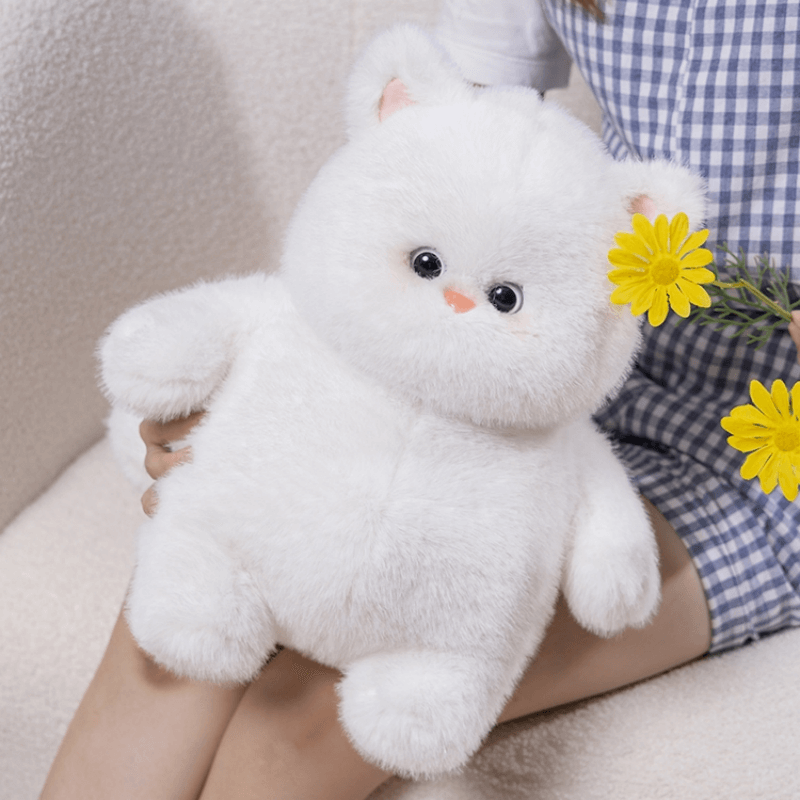 Fluffy Baby White Cat Doll Plush Toy