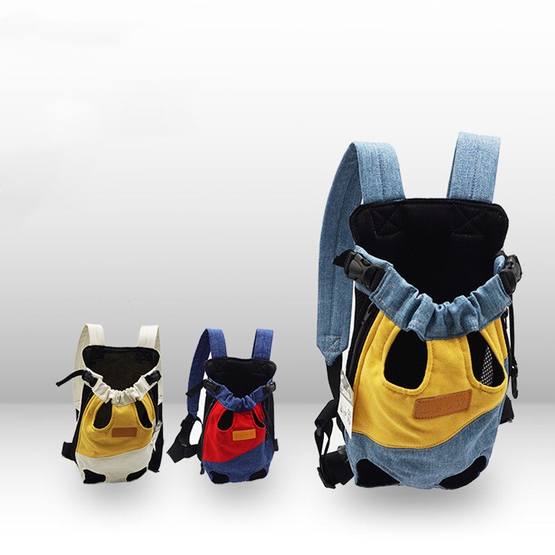 Pet Backpack Carrier For Cat Dogs Front Travel Carrying Breathable Portable Four-legged Bag