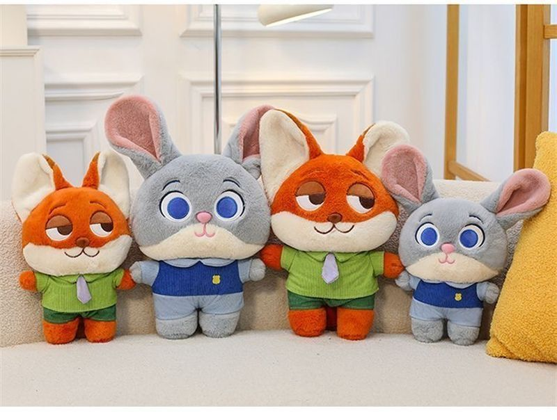 Zootopia Nick Wilde & Judy Hopps Plush Toys - Cute Stuffed Animals for Birthday