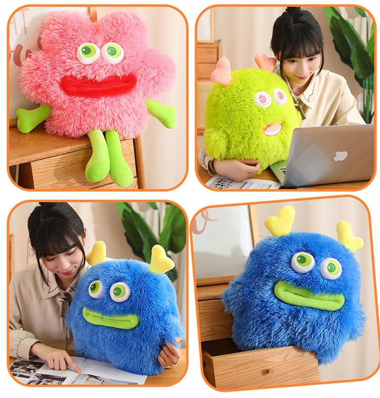 Big Mouth Monster Plush Cushion - Cute Sausage-Lip Stuffed Toy, Companion Gift