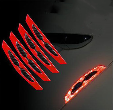Car Reflective Sticker Car-styling Rearview Mirror Sticker Safety Warning Reflective Sticker Car Strip Stickers Exterior