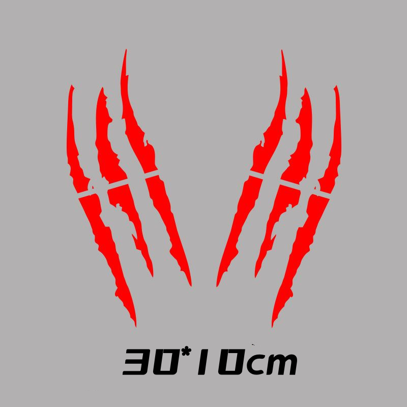 Auto Car Sticker Reflective Monster Claw Scratch Stripe Marks Headlight Decal