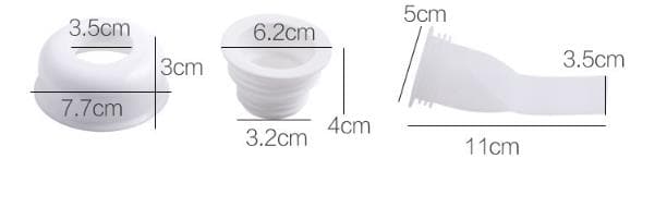 Silicone Deodorizing Core Drain Pipe Hose Deodorizing Rubber Plug Kitchen Bathroom Sewer Seal (4 Sets) 40-50Cm