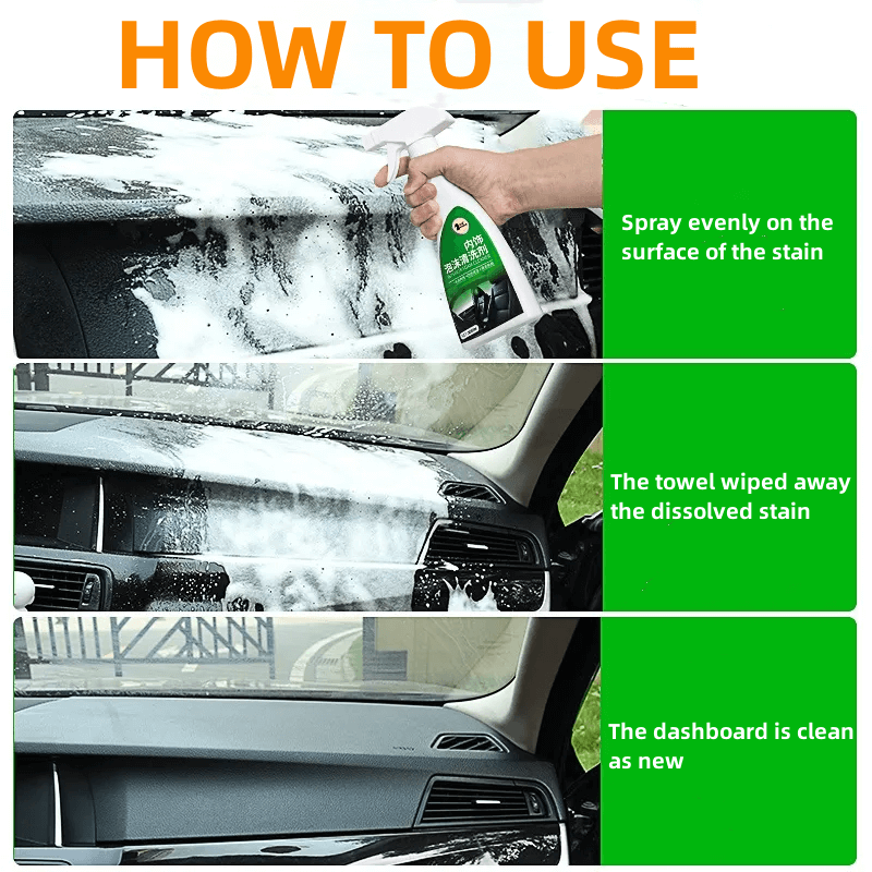 Car Interior Cleaning Agent Multifunctional Foam Cleaner Wash Liquid