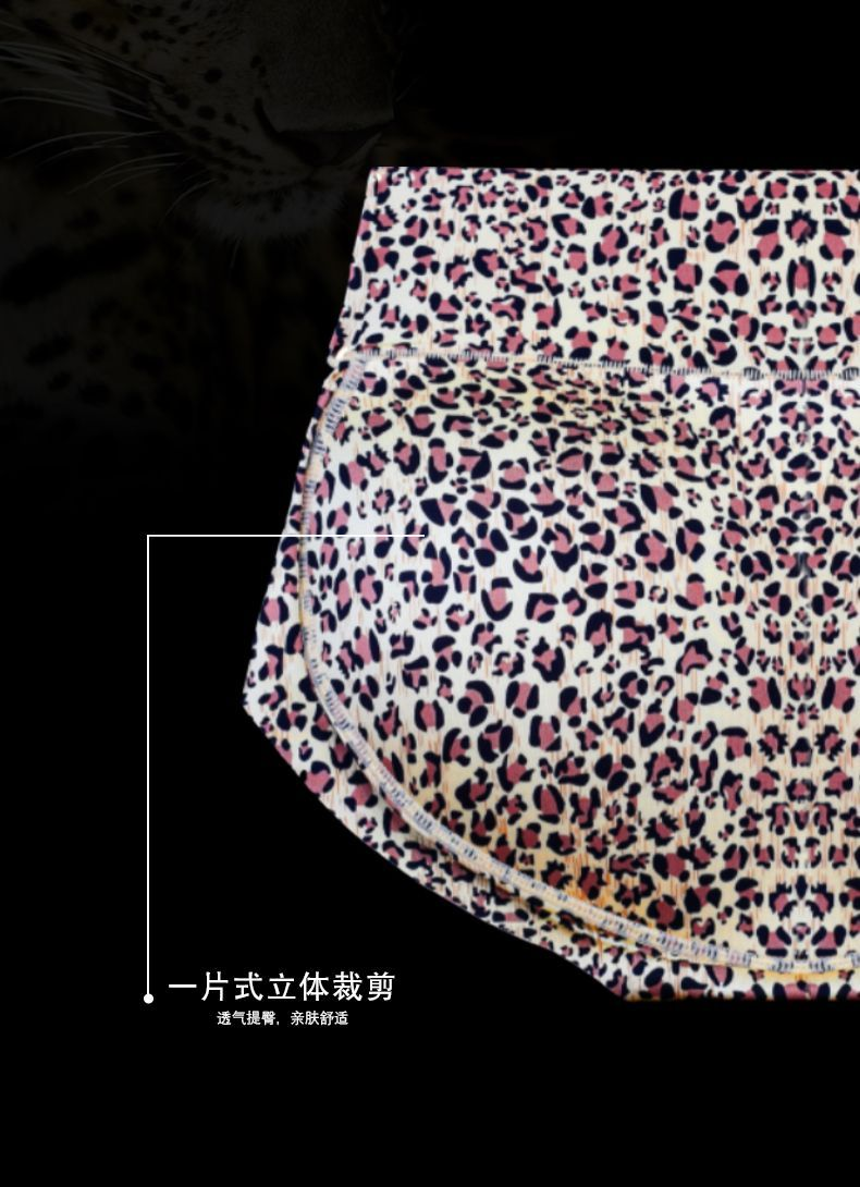 Hipster Leopard Women Panties Large Sizes High Waist Traceless Ice Silk Seamless Underwear