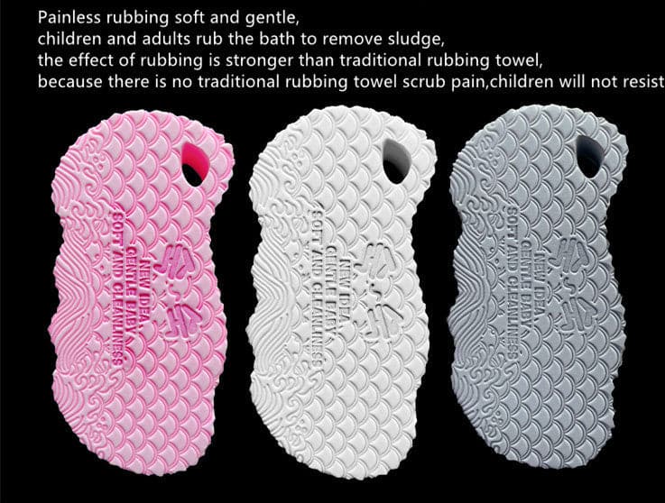 Painless Children Scrub Sponge Wash Dirt Rub Baby Scrub Towel
