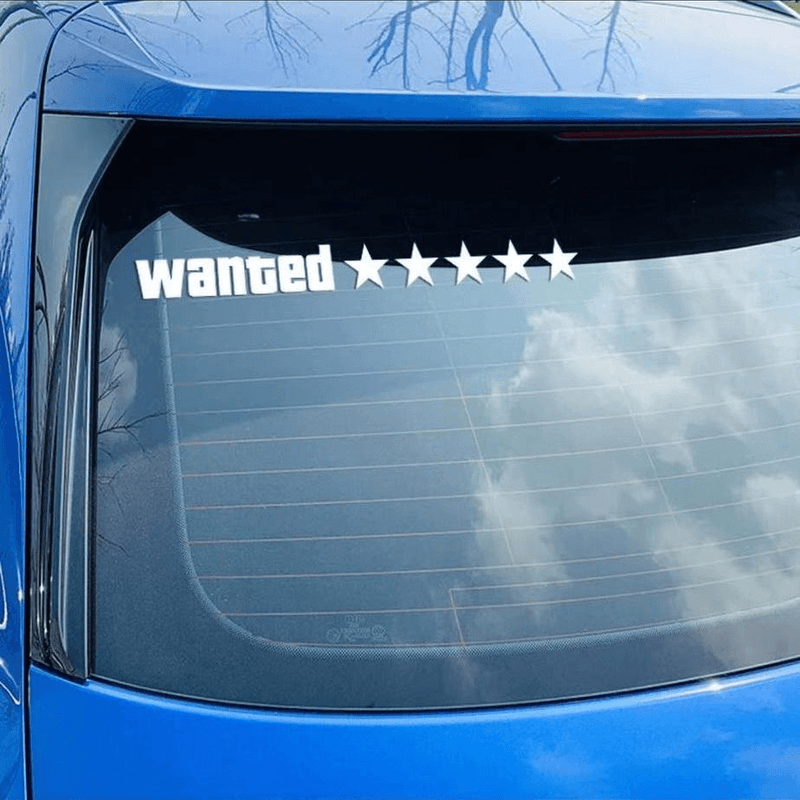 Personality Creative Wanted 5 Stars Waterproof Car Sticker