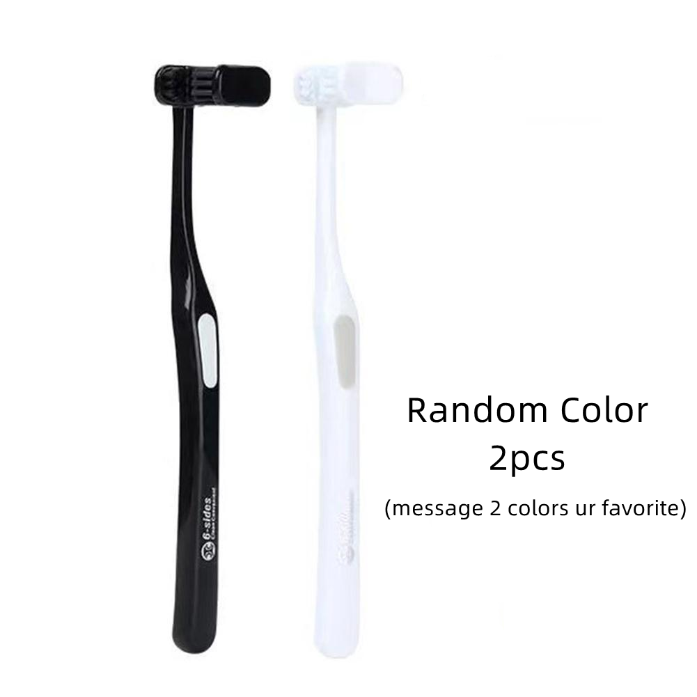 6 Sided All Rounded Toothbrush Super Soft Bristle Deep Cleaning Portable Ultra-fine Toothbrush Adults Tooth Brush Oral Care