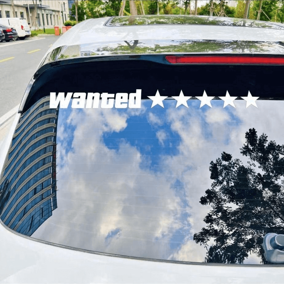 Personality Creative Wanted 5 Stars Waterproof Car Sticker