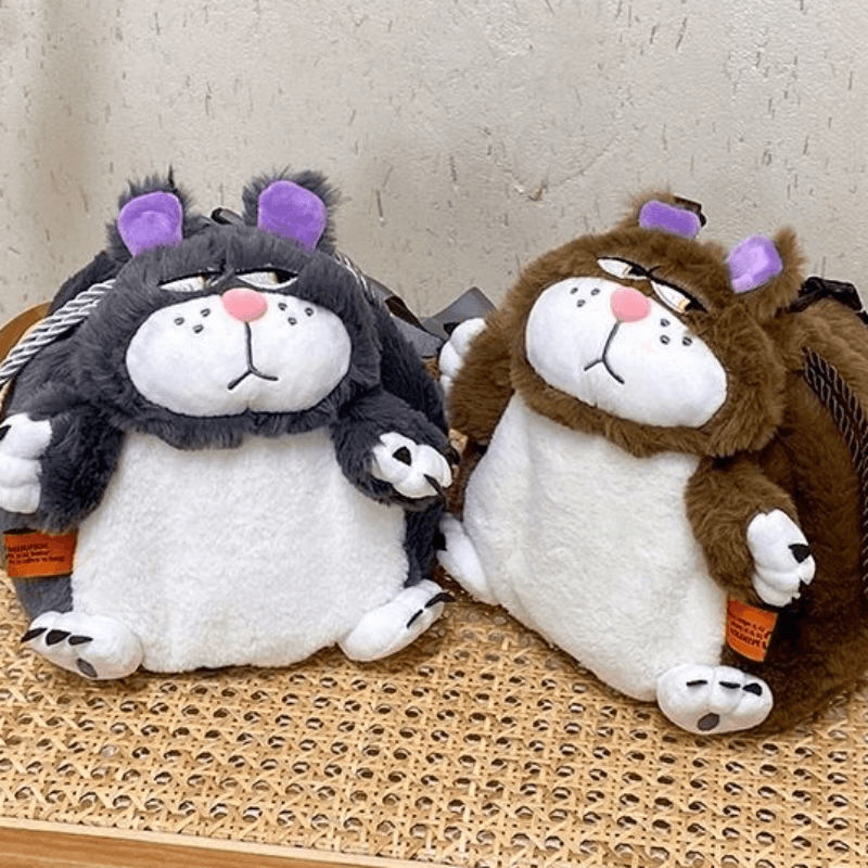 2023 New Plush Bag Cute Cartoon Cat Furry Bag