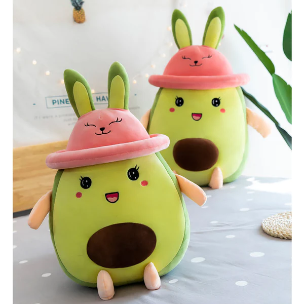 Cute Avocado Plush Toys Sofa Cushion Cartoon Fruit Stuffed Doll For Kids Children Friends Gifts Home Decor