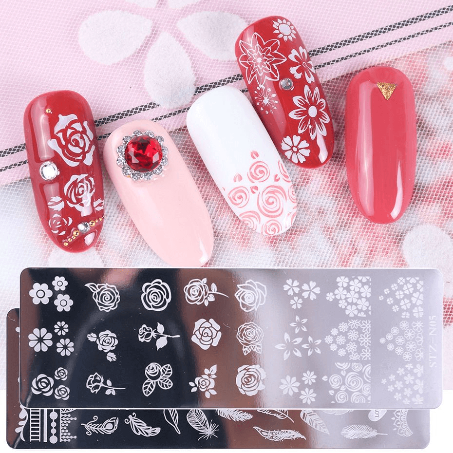 DIY Nail Printing Sticker Template Small Printing Plate