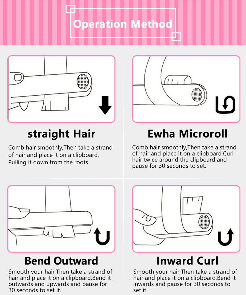 Mini Hair-Straightener Flat Iron Ceramic Hair Straightener Dry and Wet Thermostatic Electric Curling Iron Fashion Styling Tools