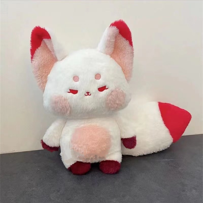 Cute Fox Tail Plush Toy Cute Cartoon Animal Fox Stuffed Doll Girls Lover Valentine's Gift Sofa Decor Pillows