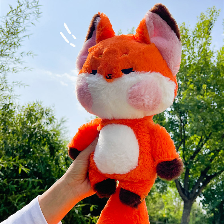 Cute Fox Tail Plush Toy Cute Cartoon Animal Fox Stuffed Doll Girls Lover Valentine's Gift Sofa Decor Pillows