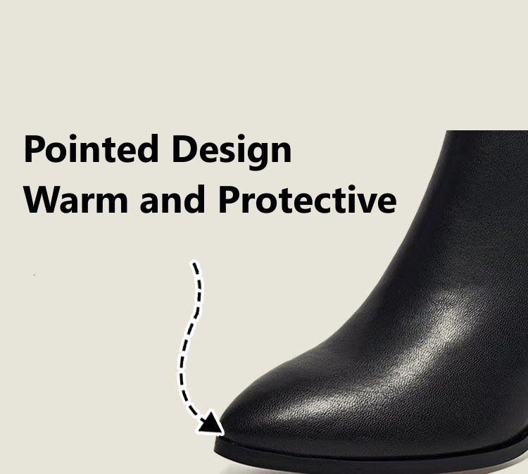 Winter Comfortable Ankle Boots Pointed Toes High Heels With Velvet