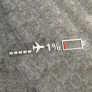 Car Vinyl Stickers Wifi Battery Level Mark Decals Car Rear Windshield Body Car Funny Sticker Silver White Reflective Type