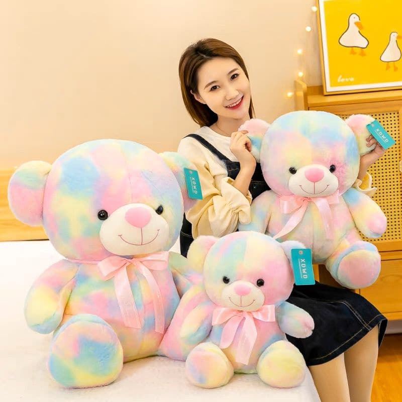 Colorful Teddy Plush Stuffed Bear Toy