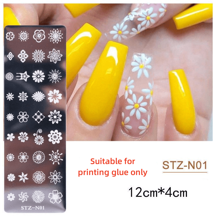 DIY Nail Printing Sticker Template Small Printing Plate