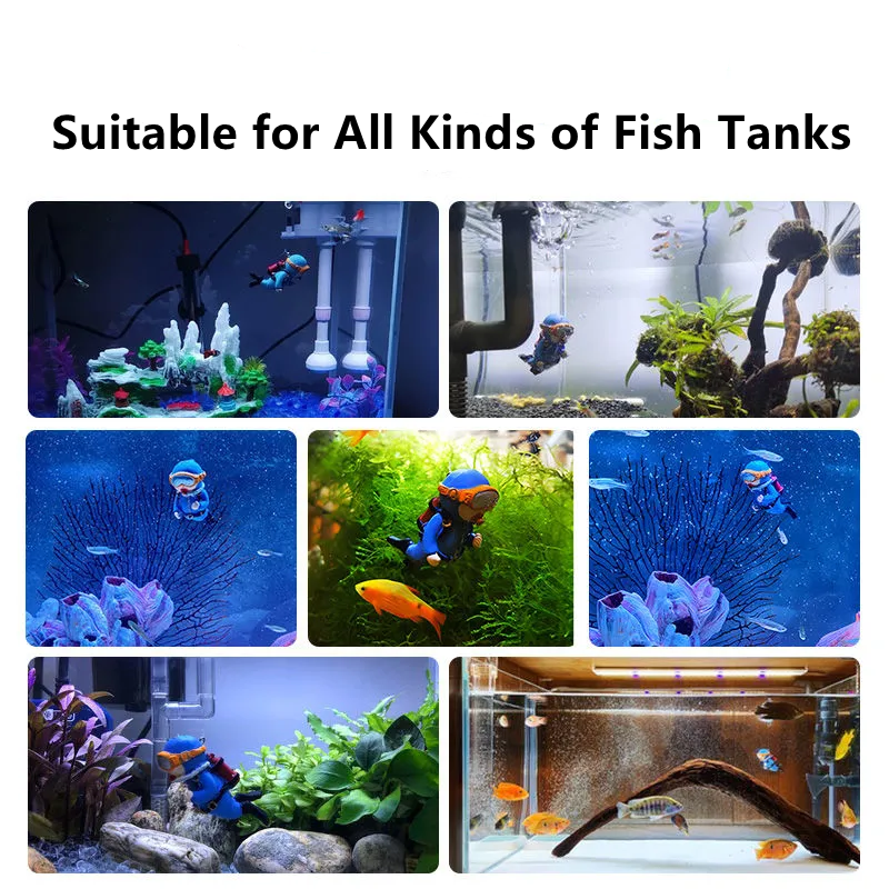 Fish Tank Landscaping Ornament Floating Diver