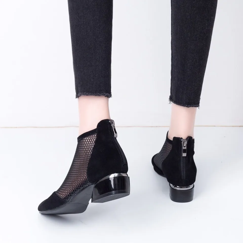 Shoes Women 2023 Hollow Mesh Single Shoe Versatile Breathable Tide Sandals Pointed Flat Large Size Shallow Shoes