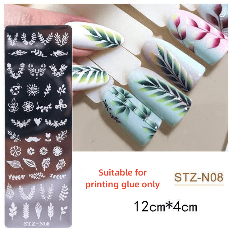 DIY Nail Printing Sticker Template Small Printing Plate
