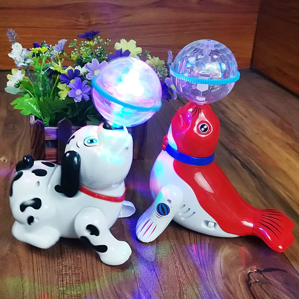Electric Interactive Baby Toys Infant Electric Dog Toy With Music & 3D Light Learning Toys