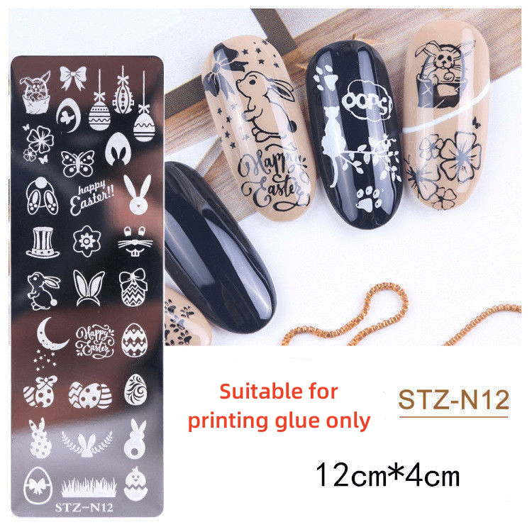 DIY Nail Printing Sticker Template Small Printing Plate