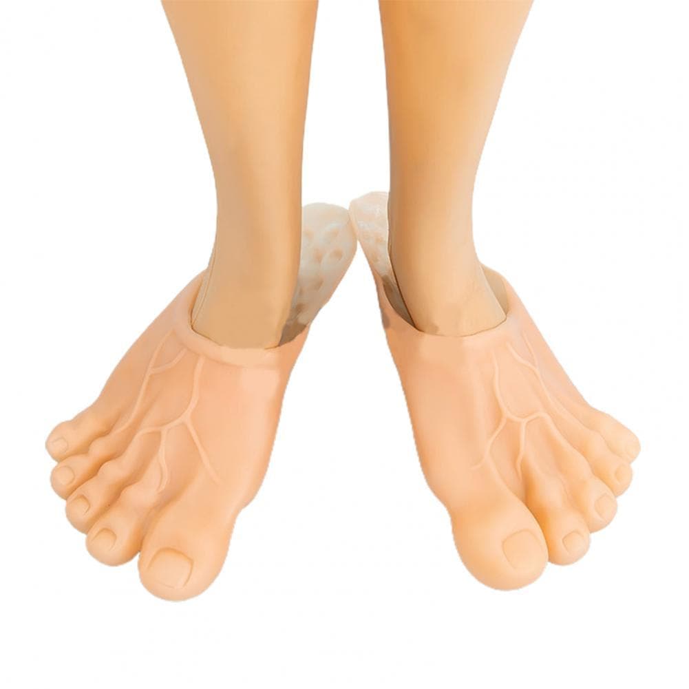 1 Pair Creative Funny Big Foots Tweezers Cartoon Festival Halloween Decor Vinyl Hulk Slippers Shoe Tricks Toy for Carnivals