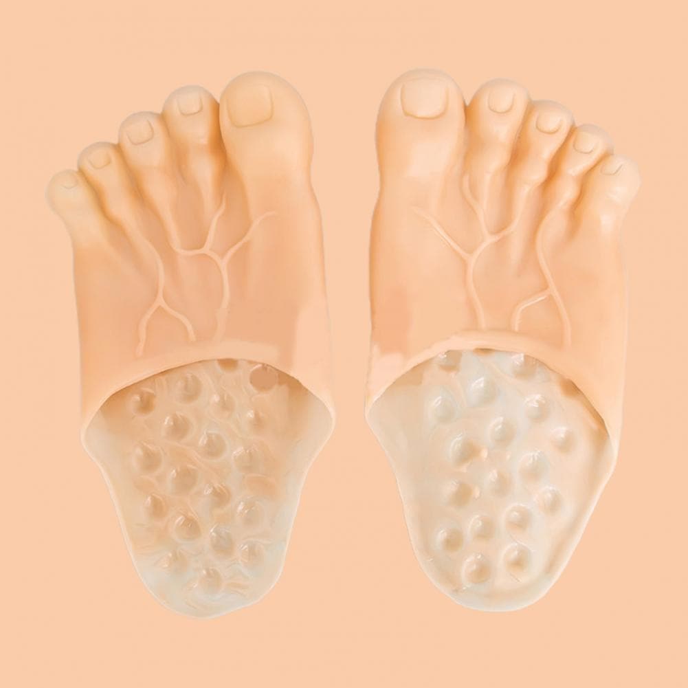 1 Pair Creative Funny Big Foots Tweezers Cartoon Festival Halloween Decor Vinyl Hulk Slippers Shoe Tricks Toy for Carnivals