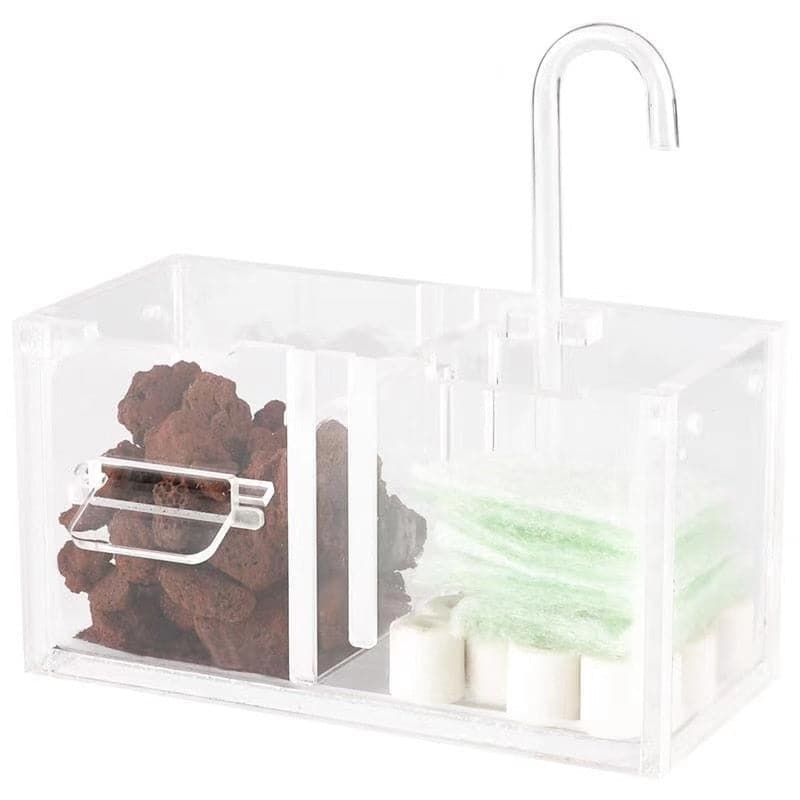 3-in-1 Transparent Acrylic Aquarium Filter Boxes External Hanging Water Purifier for Aquarium Fish Tank Box