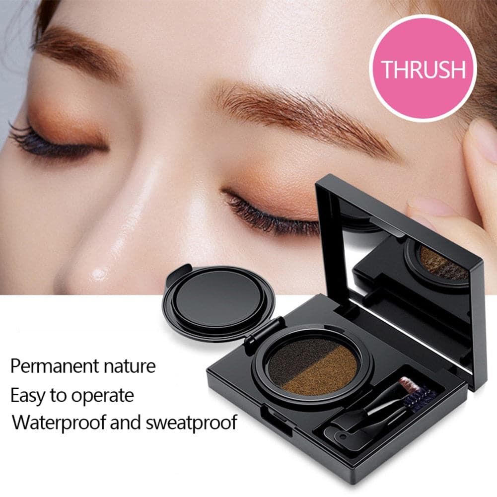 TikTok 2 Color Set Waterproof Eyebrow Powder Eyebrow Cream Air Cushion Eye Brow Palette Dye Eyebrow