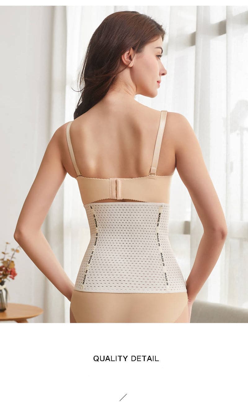 Postpartum Belly Belt M+ Letter Belt Ladies Waist Seal Hollow Breathable Belt 6-breasted Shaping Pants