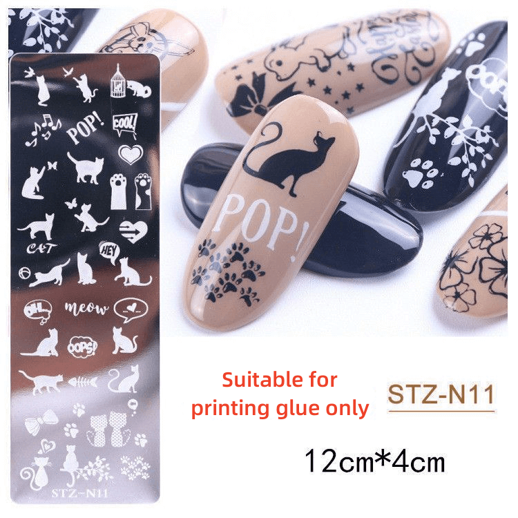 DIY Nail Printing Sticker Template Small Printing Plate