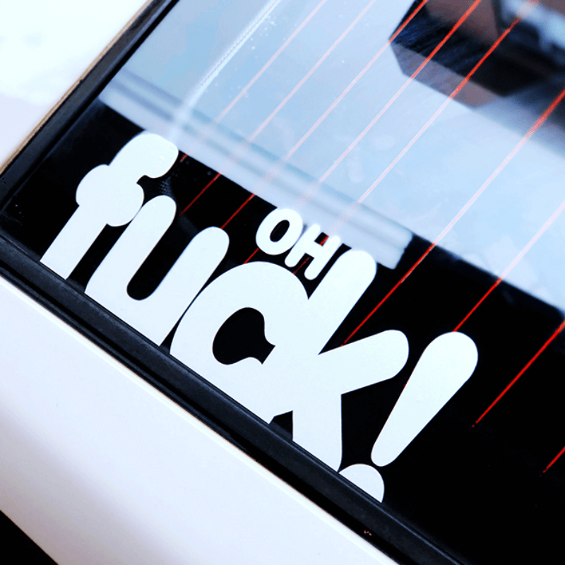 Reflective Turn Off Your High Beam Car Rear Glass Sticker