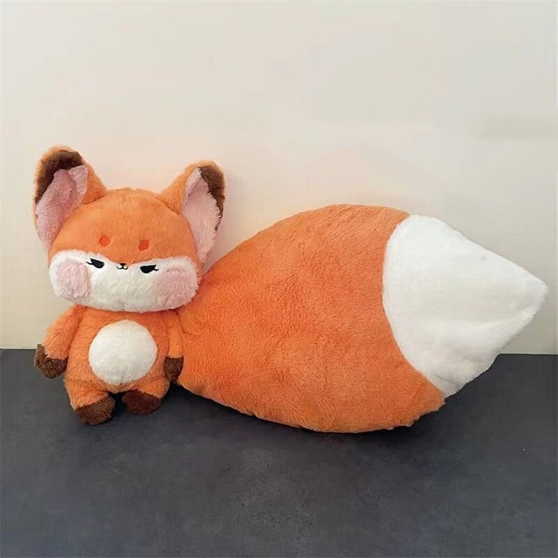 Cute Fox Tail Plush Toy Cute Cartoon Animal Fox Stuffed Doll Girls Lover Valentine's Gift Sofa Decor Pillows