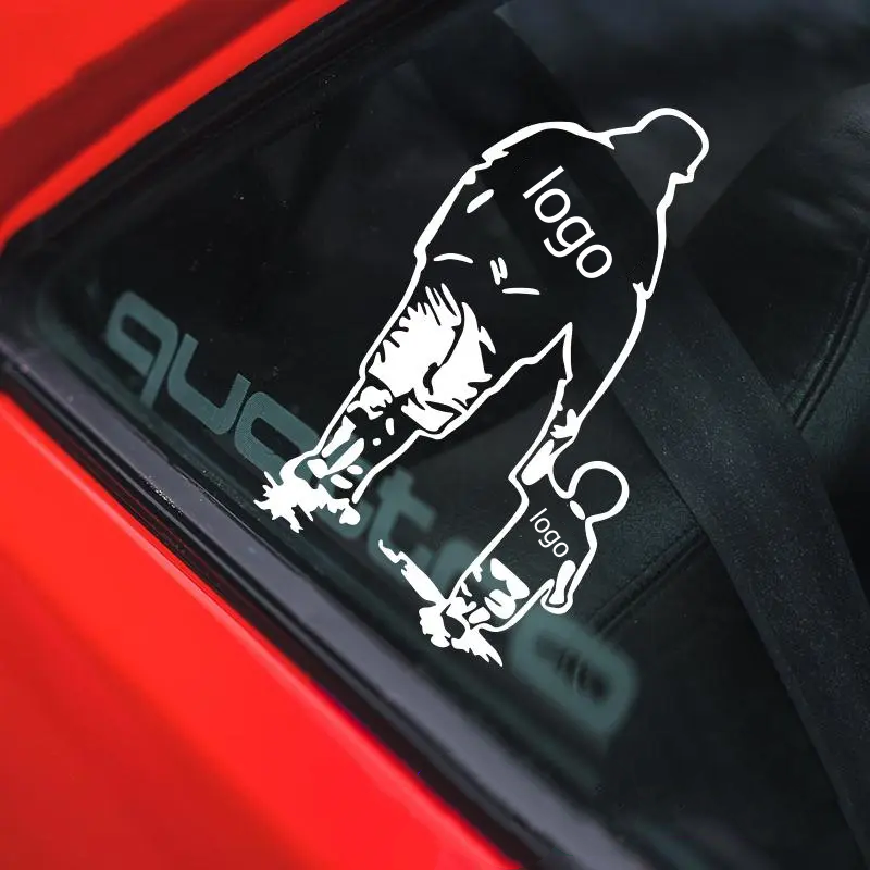 Creative Big Hand Holding Small Hand Customized Car Stickers Modified Fashion Trend Rear Window Stickers