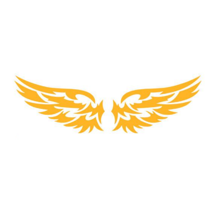 Car Stickers Angel Wings Pattern Outdoor Reflective Car Motorcycle Body Decals Window Scratch Stickers