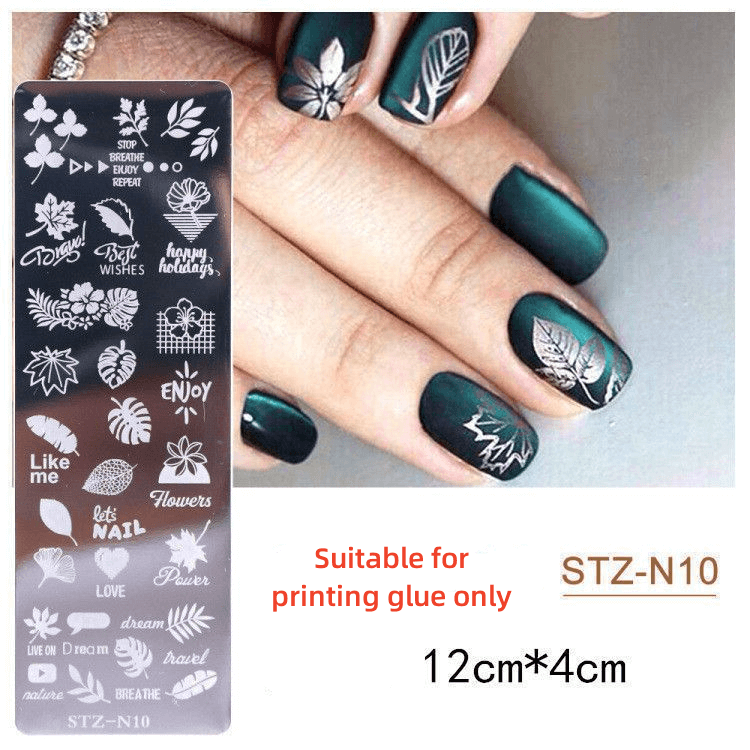 DIY Nail Printing Sticker Template Small Printing Plate