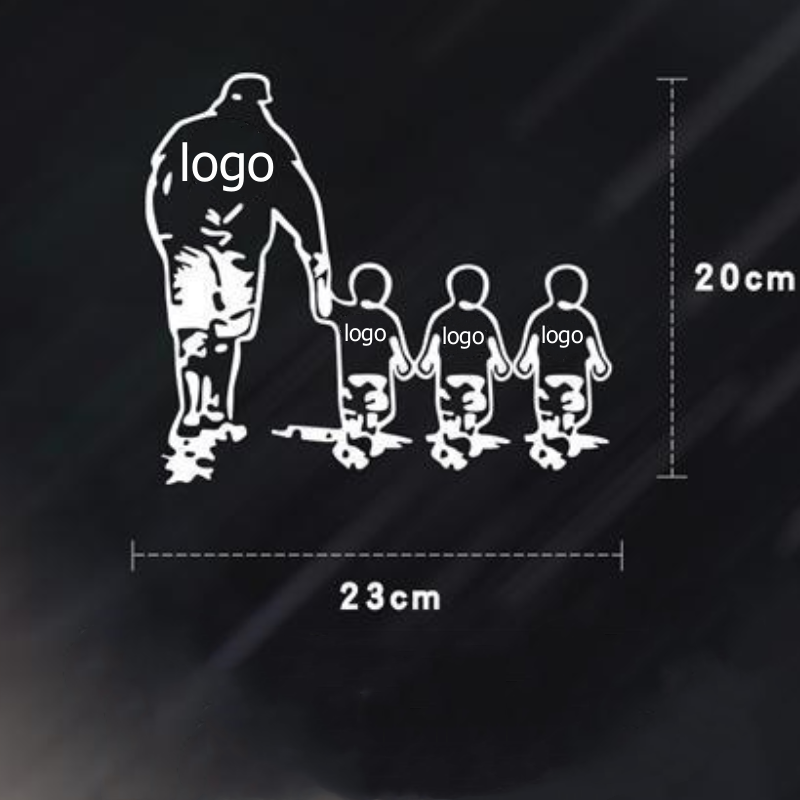 Creative Big Hand Holding Small Hand Customized Car Stickers Modified Fashion Trend Rear Window Stickers