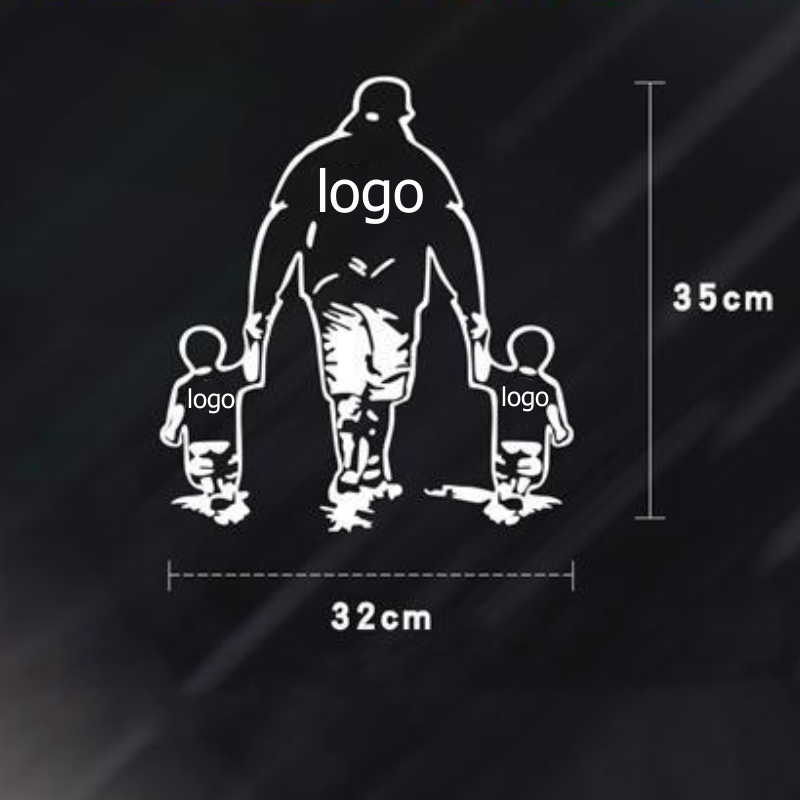 Creative Big Hand Holding Small Hand Customized Car Stickers Modified Fashion Trend Rear Window Stickers